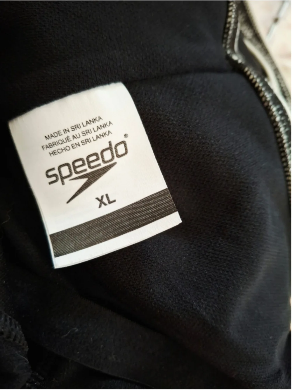 Speedo One Piece padded bra Swimsuit Black White Size XL beachwear sporty